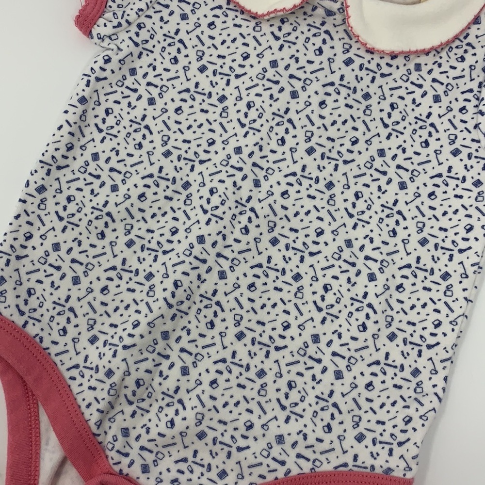 Matilda Jane Baby Girl Crafty Collared Romper 6-12 Months Peter Pan Collar - Picture 2 of 6